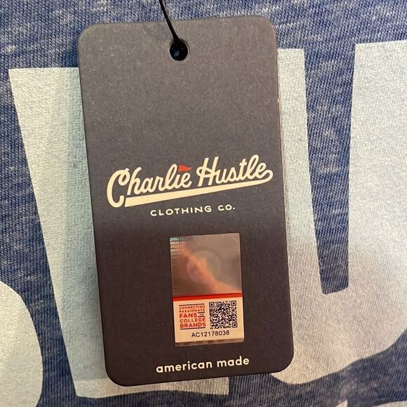 Charlie Hustle Creighton Blue Crew Unisex T-shirt, NWT - Picture 3 of 6